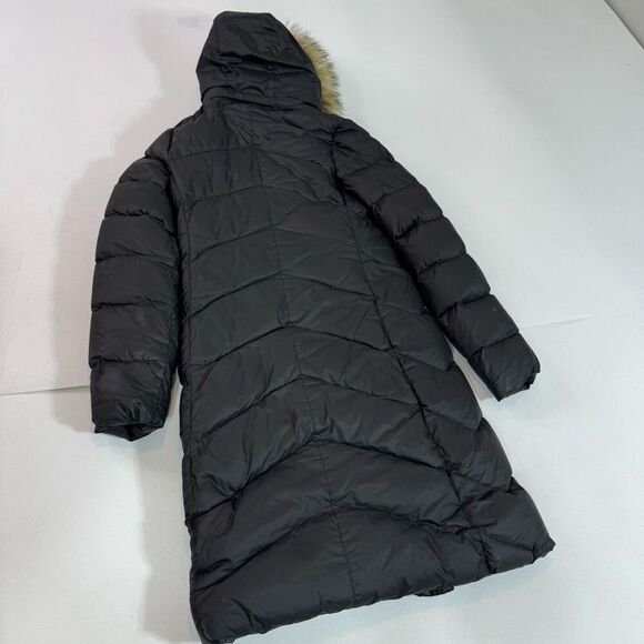 Marmot Puffer Coat Womens XS Black Montreal 700 Down Faux Fur Hood Long - Picture 7 of 7